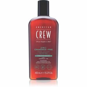 American Crew 3 in 1 Chamimile + Pine 3 v 1 šampon, kondicionér a sprchový gel pro muže 450 ml obraz