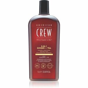 American Crew 3 in 1 Ginger + Tea 3 v 1 šampon, kondicionér a sprchový gel pro muže 1000 ml obraz