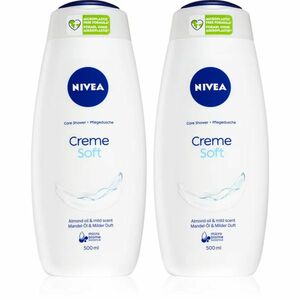 NIVEA Creme Soft pečující sprchový gel výhodné balení 2 x 500 ml obraz