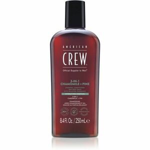 American Crew 3 in 1 Chamimile + Pine 3 v 1 šampon, kondicionér a sprchový gel pro muže 250 ml obraz