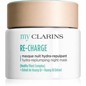 Clarins My Clarins Re-Charge Hydra-Replumping Night Mask energizující pleťová maska pro zářivý vzhled pleti 50 ml obraz