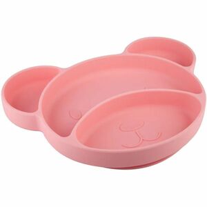 Canpol babies Suction plate Bear dělený talíř s přísavkou Pink 500 ml obraz