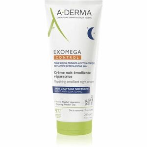 A-Derma Exomega Control Repairing Emollient Night Cream regenerační noční krém proti škrábání 200 ml obraz