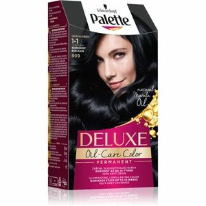 Schwarzkopf Palette Deluxe permanentní barva na vlasy odstín 1-1 909 Blue Black 1 ks obraz