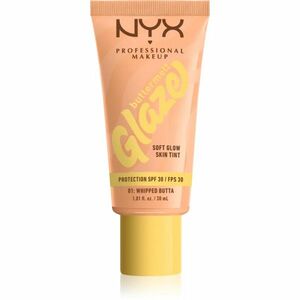 NYX Professional Makeup Buttermelt Glaze rozjasňující tónovací fluid SPF 30 odstín 01 Whipped Butta 30 ml obraz