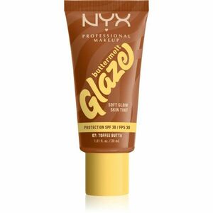 NYX Professional Makeup Buttermelt Glaze rozjasňující tónovací fluid SPF 30 odstín 07 toffee Butta ml obraz