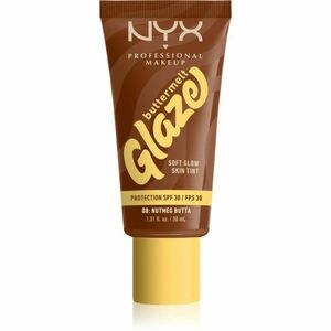 NYX Professional Makeup Buttermelt Glaze rozjasňující tónovací fluid SPF 30 odstín 08 Nutmeg Butta ml obraz