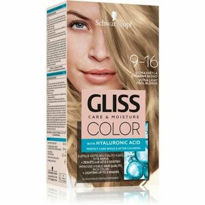 Schwarzkopf Gliss Color permanentní barva na vlasy odstín 9-16 Ultra světlá chladná blond 1 ks obraz