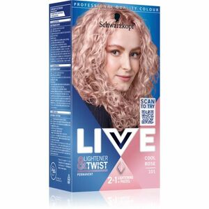 Schwarzkopf LIVE Lightener & Twist permanentní barva na vlasy pro zesvětlení vlasů odstín 101 Chladná růžová 1 ks obraz