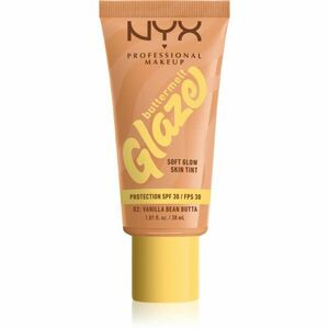 NYX Professional Makeup Buttermelt Glaze rozjasňující tónovací fluid SPF 30 odstín 02 Vanilla Bean Butta 30 ml obraz