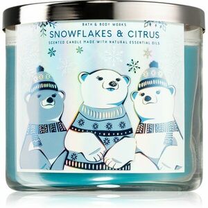 Bath & Body Works Snowflakes & Citrus vonná svíčka I. 411 g obraz