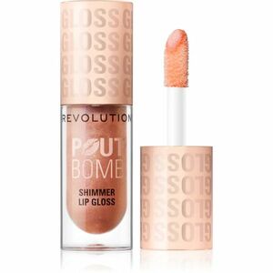 Makeup Revolution Shimmer Gloss třpytivý lesk na rty odstín Glimmer Nude 4.5 ml obraz