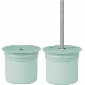 Minikoioi Sip+Snack Set jídelní sada pro děti River Green / Powder Grey 1 ks obraz