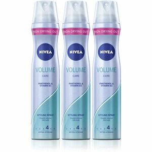 NIVEA Volume Care lak na vlasy pro zvětšení objemu 3 x 250 ml obraz