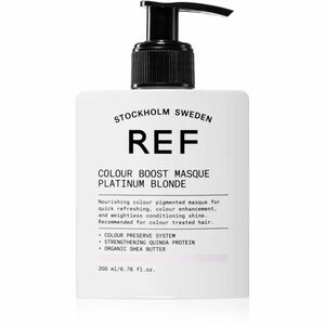 REF Colour Boost Masque jemná vyživující maska bez permanentních barevných pigmentů PLATINUM BLONDE 200 ml obraz