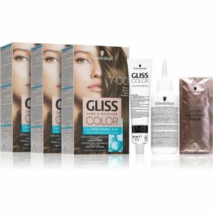 Schwarzkopf Gliss Color permanentní barva na vlasy výhodné balení 7-00 Dark Blonde obraz