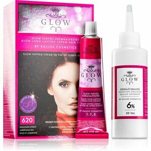 Kallos Glow permanentní barva na vlasy odstín 620 Aubergine Red 100 ml obraz