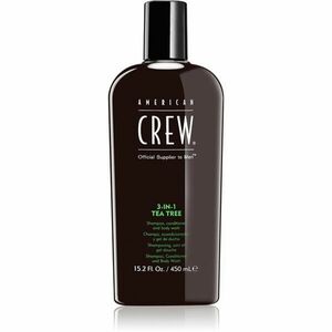 American Crew Hair & Body 3-IN-1 Tea Tree šampón, kondicionér a sprchový gel 3 v 1 pro muže 450 ml obraz