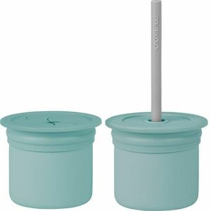 Minikoioi Sip+Snack Set jídelní sada pro děti Aqua Green / Powder Grey 1 ks obraz