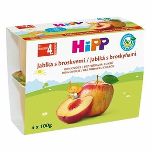 HIPP Ovoce 100% jablka s broskvemi BIO 4 x 100 g obraz