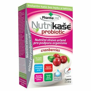 PHARMALINE Nutrikaše probiotic s brusinkami 3 x 60 g obraz