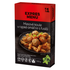 EXPRES MENU KM Masové koule v rajské omáčce s fusilli 1 porce obraz