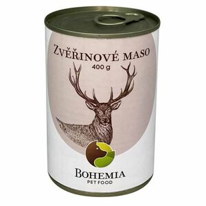 BOHEMIA PET FOOD Konzerva zvěřinové maso ve vlastní šťávě pro psy 400 g obraz