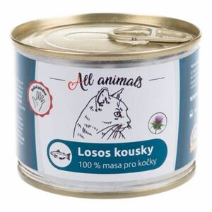 ALL ANIMALS konzerva losos kousky pro kočky 200 g obraz