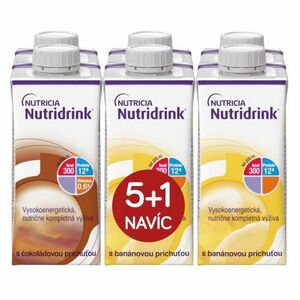 NUTRIDRINK Balíček 5+1 čokolada a banán 6 x 200 ml obraz