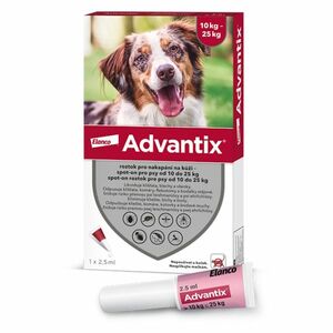 ADVANTIX Spot-on pro psy 10-25 kg 2, 5 ml 1 pipeta obraz