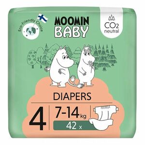 MOOMIN BABY 4 Eko pleny maxi 7–14 kg 42 kusů obraz