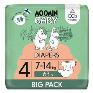 MOOMIN BABY 4 Eko plenky maxi 7-14 kg 63 kusů obraz