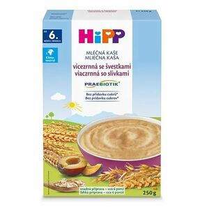 HIPP Praebiotik mléčná kaše vícezrnná se švestkami BIO 250 g obraz