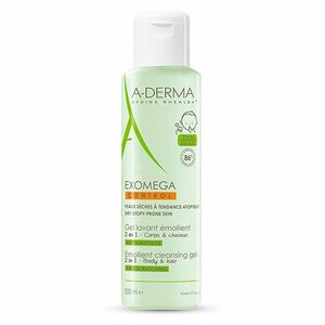 A-DERMA Exomega Control Zvláčňující mycí gel 2v1 500 ml obraz