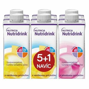 NUTRIDRINK Balíček 5+1 vanilka a jahoda 6 x 200 ml obraz