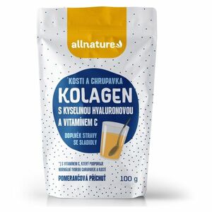 ALLNATURE Kolagen s kyselinou hyaluronovou a vitamínem C příchuť pomeranč 100 g obraz