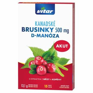 VITAR Kanadské brusinky akut 500 mg 15 kapslí obraz