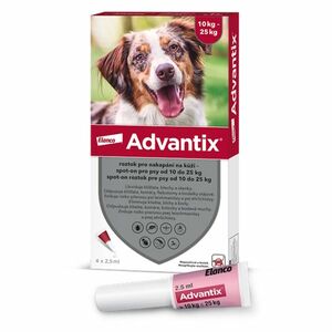 ADVANTIX Spot-on pro psy 10-25 kg 2, 5 ml 4 pipety obraz