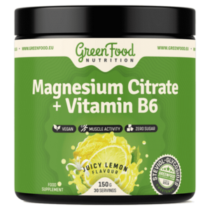 GREENFOOD NUTRITION Magnesium citrate + vitamin B6 juicy lemon 150 g obraz