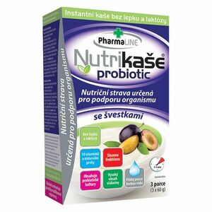 PHARMALINE Nutrikaše probiotic se švestkami 3 x 60 g obraz