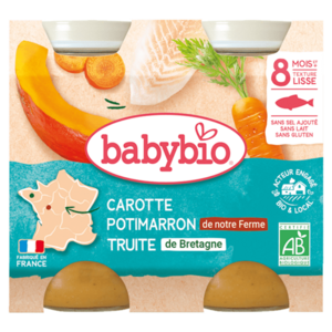 BABYBIO Menu Mrkev a dýně se pstruhem 2x200 g obraz