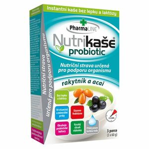 PHARMALINE Nutrikaše probiotic rakytník a acai 3 x 60 g obraz