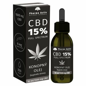 PHARMA ACTIV Konopný olej CBD 15% 1500 mg 10 ml obraz