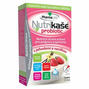 PHARMALINE Nutrikaše probiotic s jahodou a vanilkou 3 x 60 g obraz