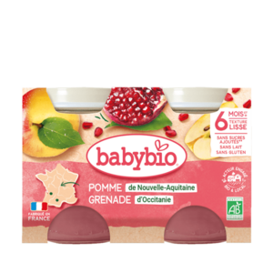 BABYBIO Jablko s granátovým jablíčkem 2 x 130 g obraz