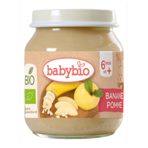 BABYBIO Bio banán a jablko 6m+ 130 g obraz