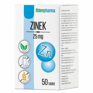 EDENPHARMA Zinek 25 mg 50 tablet obraz