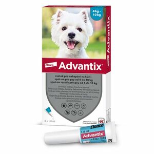 ADVANTIX Spot-on pro psy 4-10 kg 1 ml 4 pipety obraz