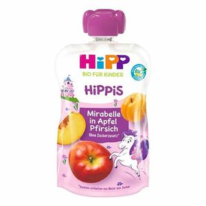 HIPP Hippies jablko broskev mirabelka BIO 100 g obraz