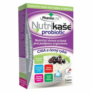 PHARMALINE Nutrikaše probiotic s chia a černým rybízem 3 x 60 g obraz